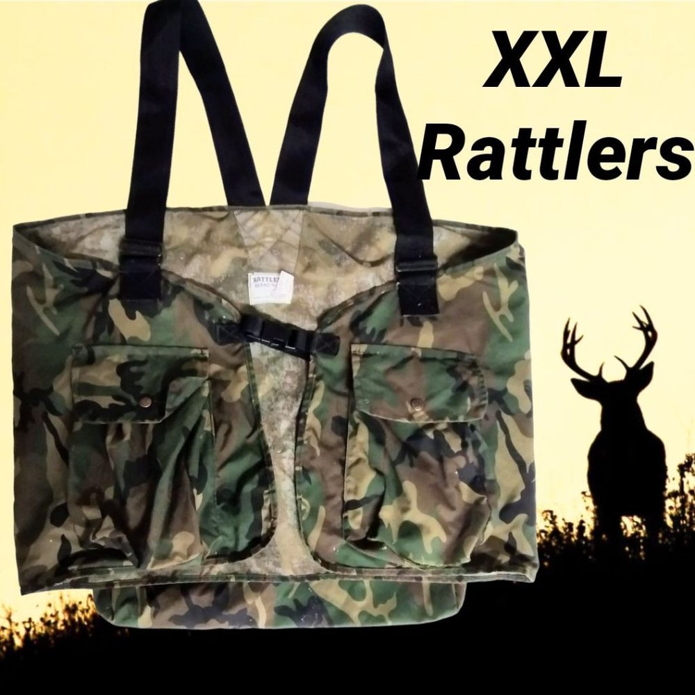 Rattlesnake Bird Hunting Men's Vest Game Bag Pocket Men Camo Orange Blaze